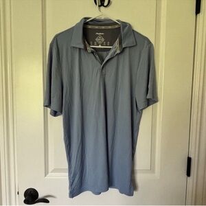 Flag & Anthem Madeflex Blue Polo Golf Shirt M Fast Ship